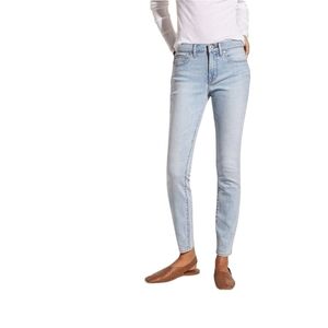 VINCE Lightwash High Waisted Straight Button Fly Jeans
